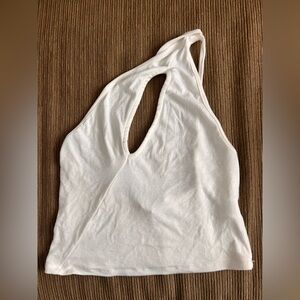 Weworewhat Cream Asymmetrical Women's Top